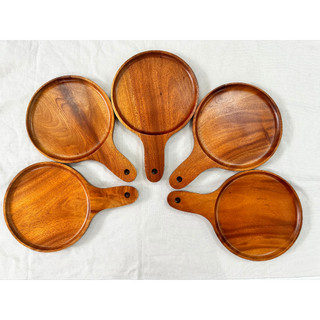 Khay gỗ xà cừ có tay cầm cách nhiệt– wooden plate – dĩa gỗ hình tròn - khay gỗ hình chữ nhật