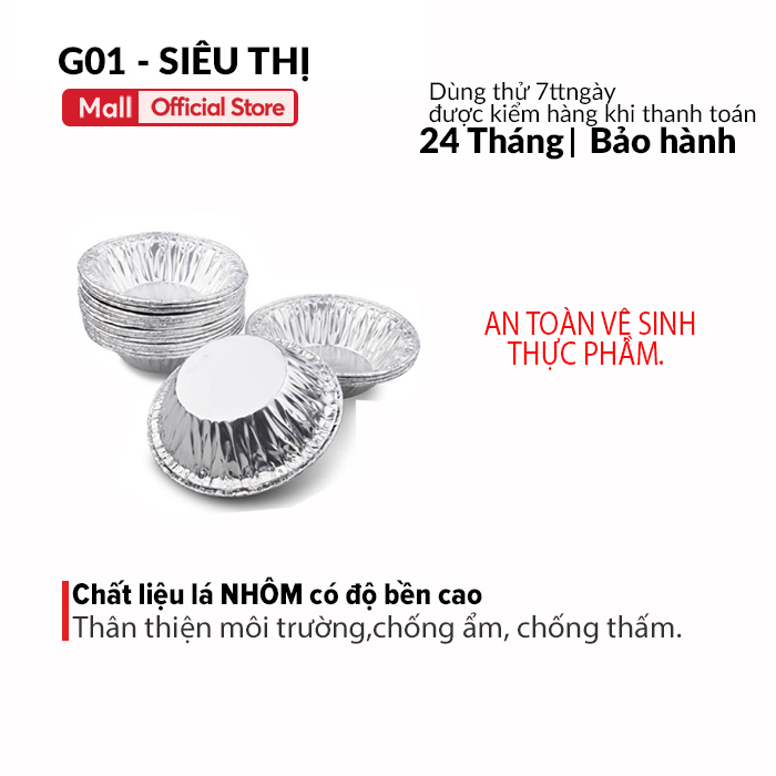 Khay giấy bạc mini làm bánh trứng lót nồi chiên không dầu G01 đa năng, tiện dụng, giá rẻ