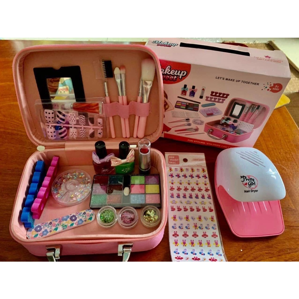 Đồ Chơi Cho Bé Gái, Đồ Chơi Trang Điểm Cho Bé Gái Chất Liệu Cao Cấp, An toàn, Dễ Tháo, Rửa Sạch Bằng Nước