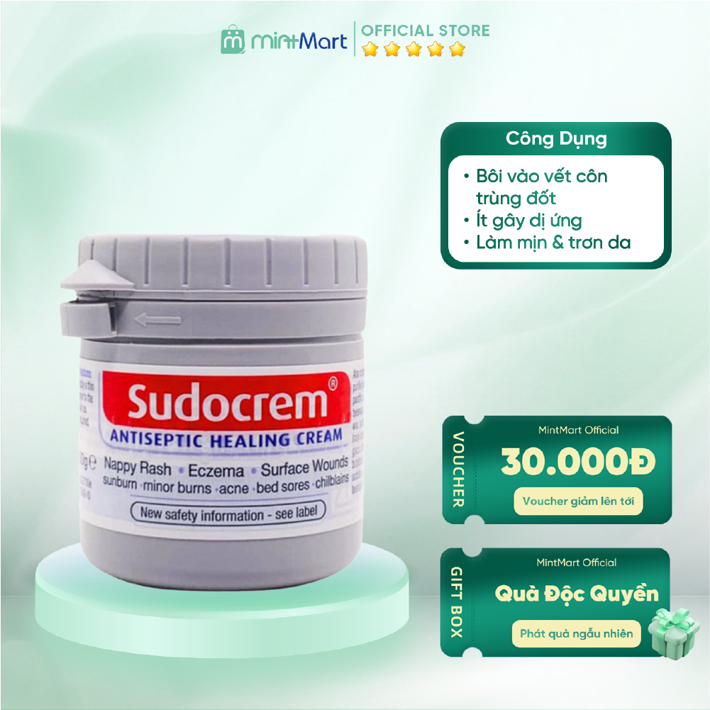 [Chính hãng] Kem hăm cho trẻ Sudocrem Anh hũ 60gr