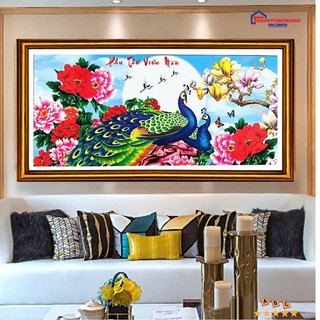 Tranh đính đá phu thê viên mãn 1m20 x 60cm