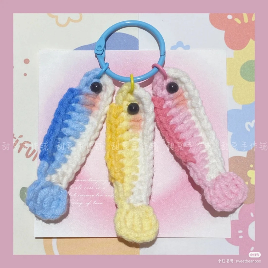 Móc Khóa Len Handmade - Móc Khóa Cá Khô Phơi Nắng