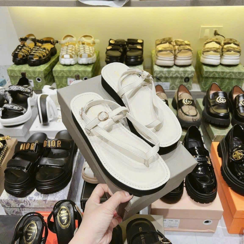 Sandal nữ xỏ ngón quai ngang siêu nhẹ siêu êm
