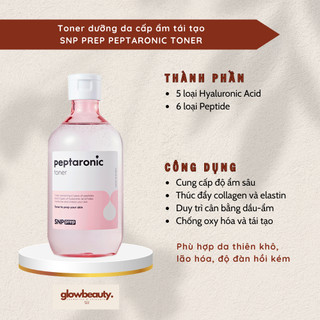 Toner dưỡng da cấp ẩm tái tạo SNP Prep Peptaronic Toner 320ml