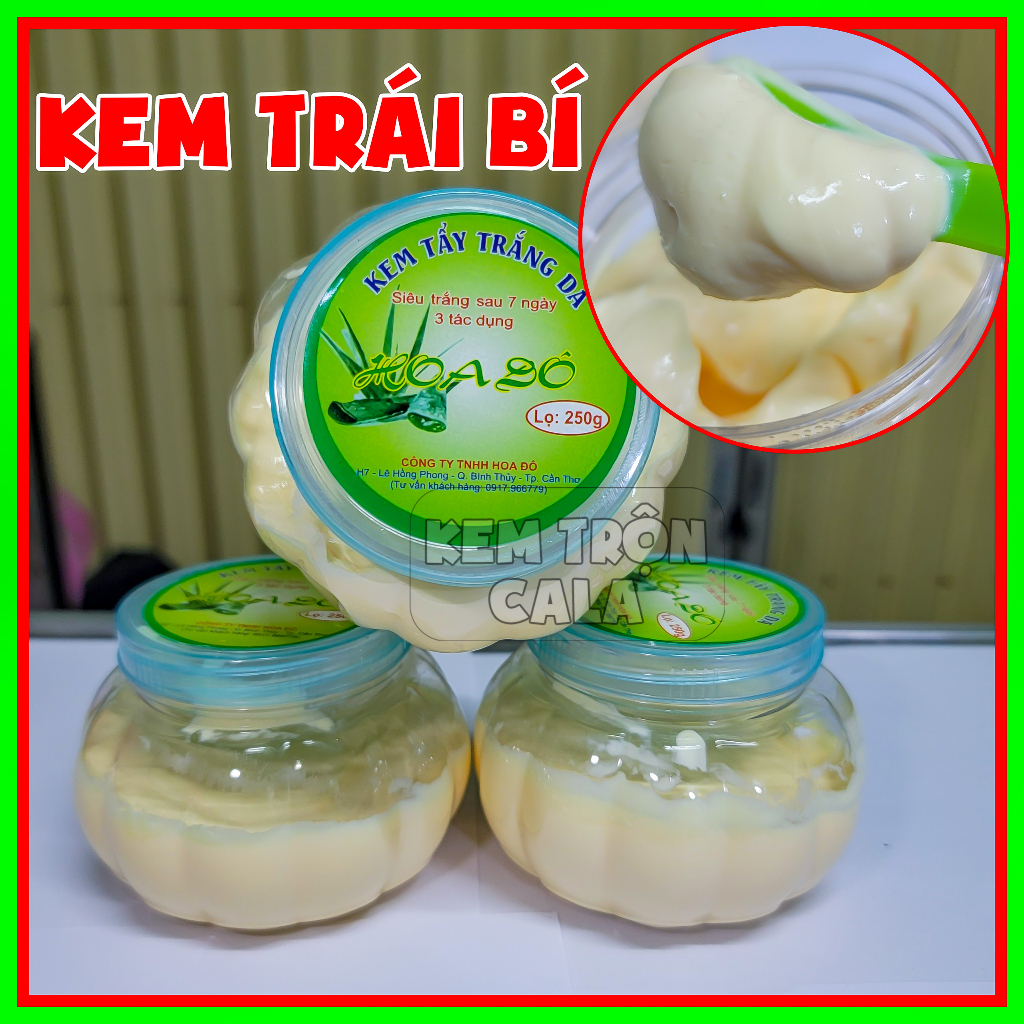 Kem trái bí Tân Hoa Đô trắng da body dùng trực tiếp hoặc trộn kem giúp loãng kem cốt cấp ẩm cho da hộp 200gr