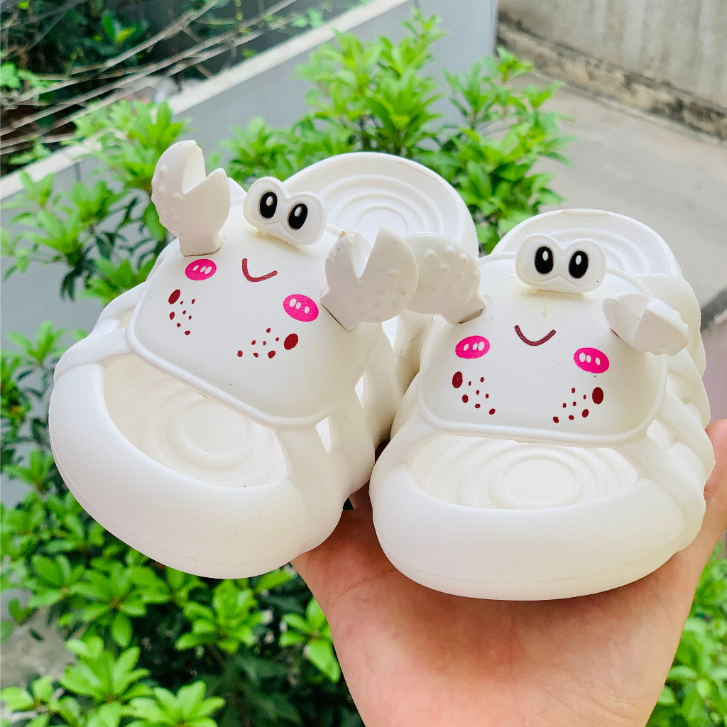 Dép Siêu Nhẹ Hình Cua Ngộ Ngĩnh Cho Bé Trai Bé Gái Siêu Nhẹ Chống Trơn Trượt MS819