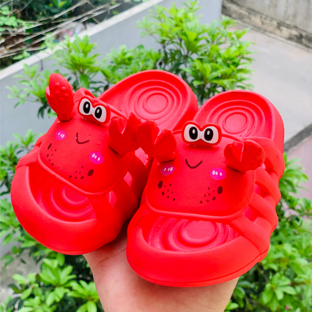 Dép Siêu Nhẹ Hình Cua Ngộ Ngĩnh Cho Bé Trai Bé Gái Siêu Nhẹ Chống Trơn Trượt MS819