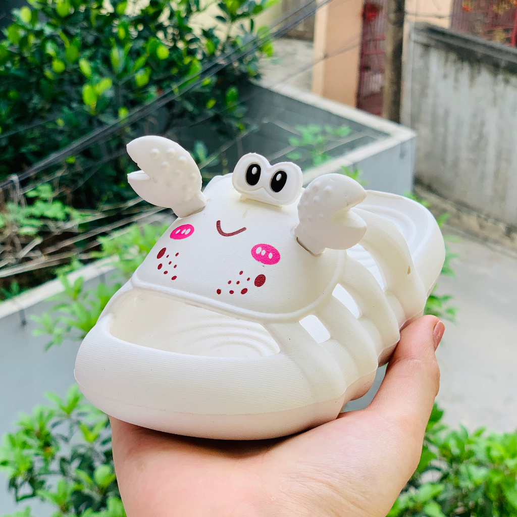 Dép Siêu Nhẹ Hình Cua Ngộ Ngĩnh Cho Bé Trai Bé Gái Siêu Nhẹ Chống Trơn Trượt MS819