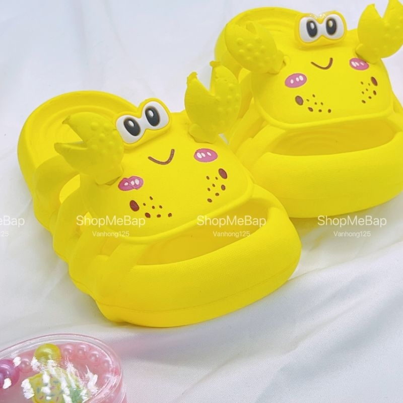 Dép Siêu Nhẹ Hình Cua Ngộ Ngĩnh Cho Bé Trai Bé Gái Siêu Nhẹ Chống Trơn Trượt MS819