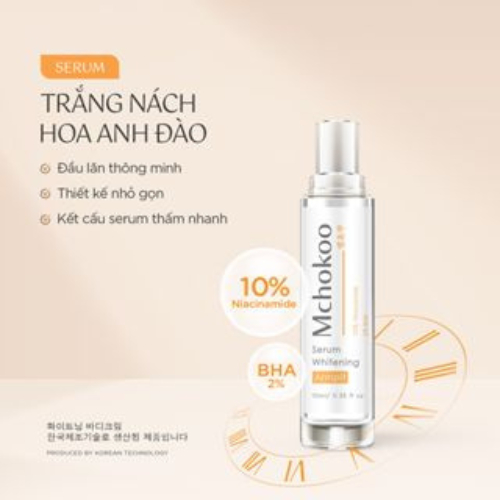 Trắng nách Mchokoo dưỡng trắng nách, tinh chất giảm thâm nách, làm trắng nách 10ml