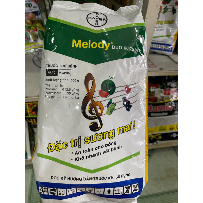MELODY DUO 66,75 WP Bayer, đặc trị sương mai, thối trái, gói 500gr