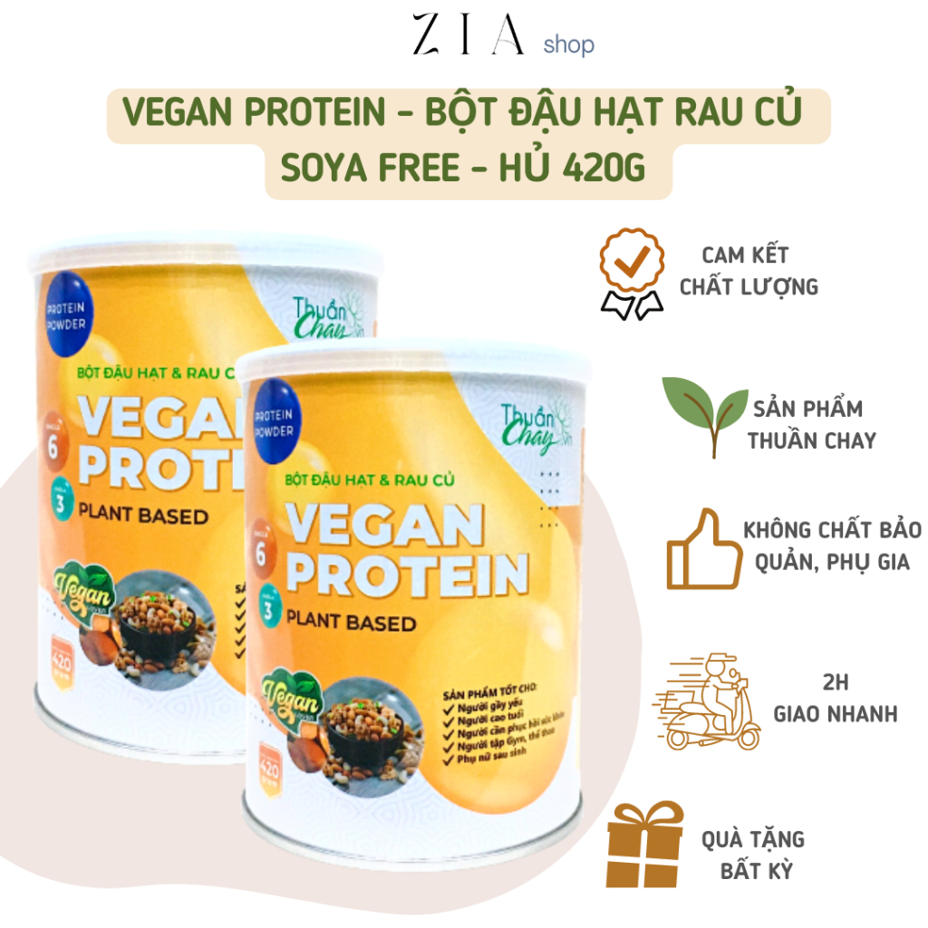 BỘT ĐẬU, HẠT VEGAN PROTEIN - KHÔNG ĐẬU NÀNH, BỔ SUNG PROTEIN THUẦN CHAY DÙNG ĐƯỢC CHO BỆNH NHÂN KHỐI U, TIỂU ĐƯỜNG