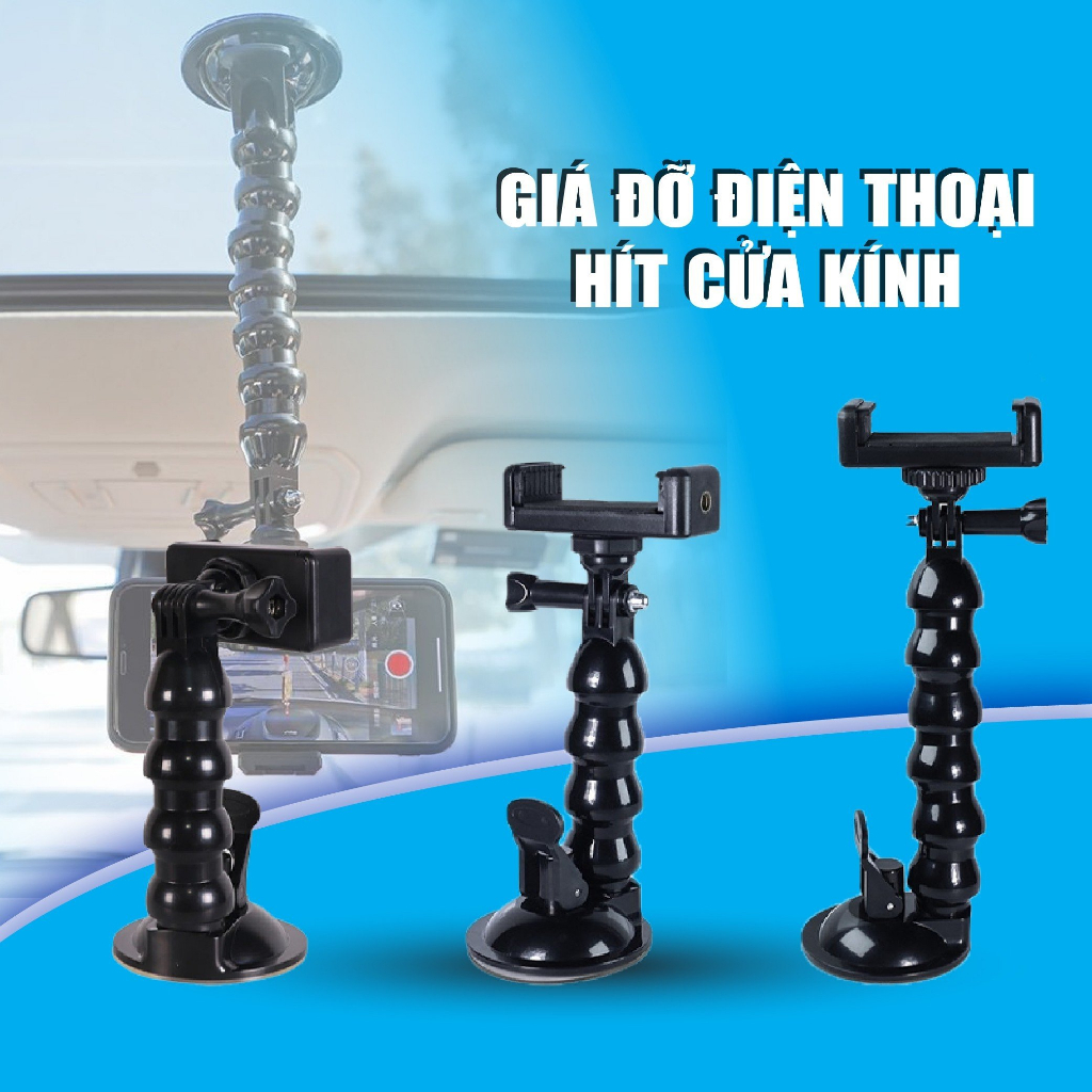Giá đỡ điện thoại cửa hít quay video, xem maps trên ô tô- Gắn Taplo Ô Tô Cực Kỳ Chắc Chắn, Tiện Dụng