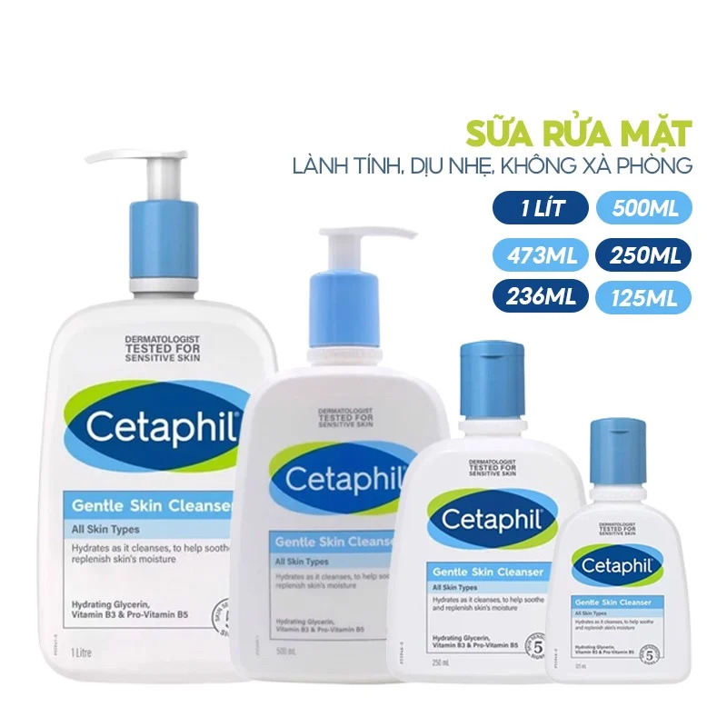 Sữa Rửa Mặt Lành Tính, Dịu Nhẹ Không Xà Phòng Cetaphil Gentle Skin Cleanser