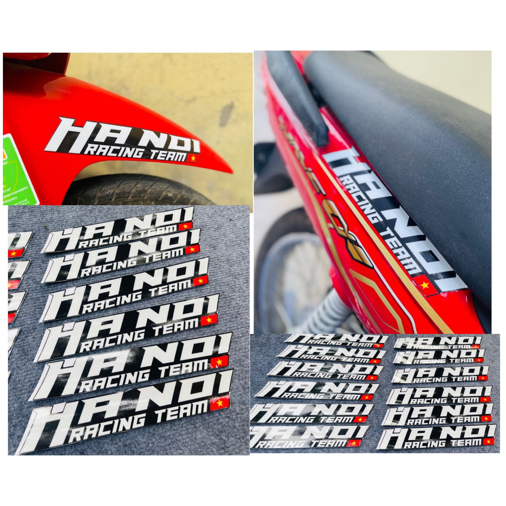 Team Dán Xe Tem Dán Xe Máy Tem Trang Trí Xe Máy HANOI RACING TEAM Dài 20 Cm (Giá 1 Chữ)