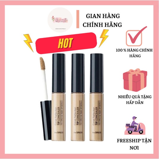 Kem Che Khuyết Điểm The Saem - Kem Che Khuyết Điểm The Seam Cover Perfection Tip Concealer SPF28 PA++ 6.5g