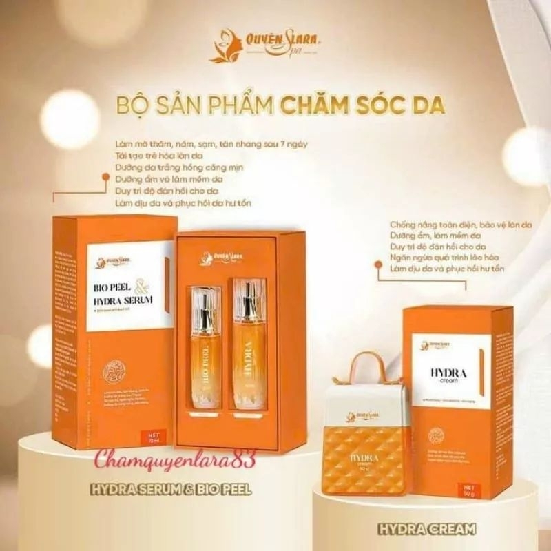 Bộ sản phẩm chăm sóc da BIO PEEL VÀ HYDRA SERUM QUYÊN LARA
