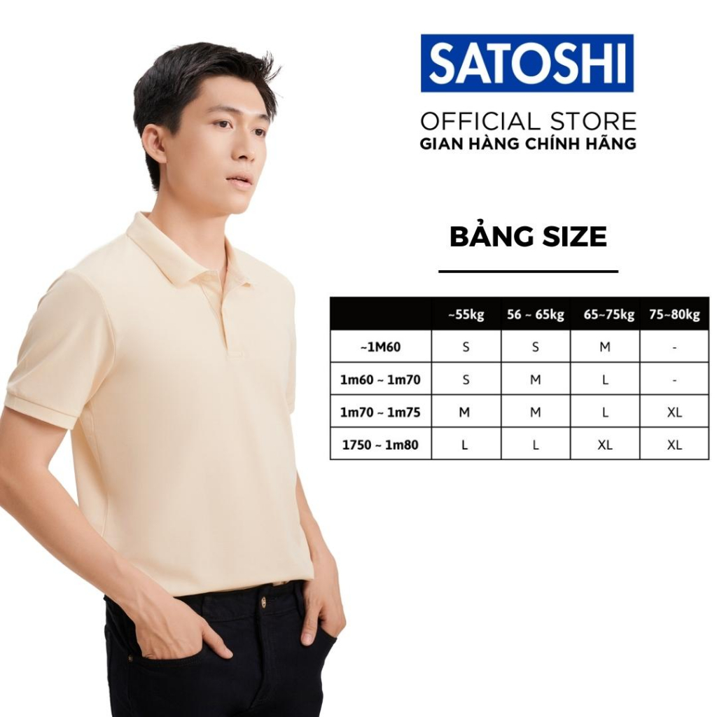 Áo Polo Satoshi Micro Pique SAPL85 nhiều màu tay ngắn có cổ chất Cotton co giãn tháng mát