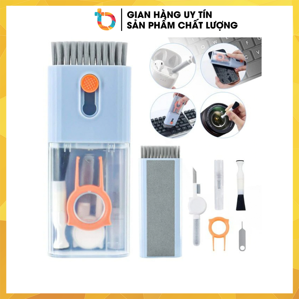 Bộ Dụng Cụ Vệ Sinh Laptop - Máy tính - Bàn Phím - Tai Nghe Airpod Đa Năng 10 in 1 Siêu Nhỏ Gọn Thinkbox.vn