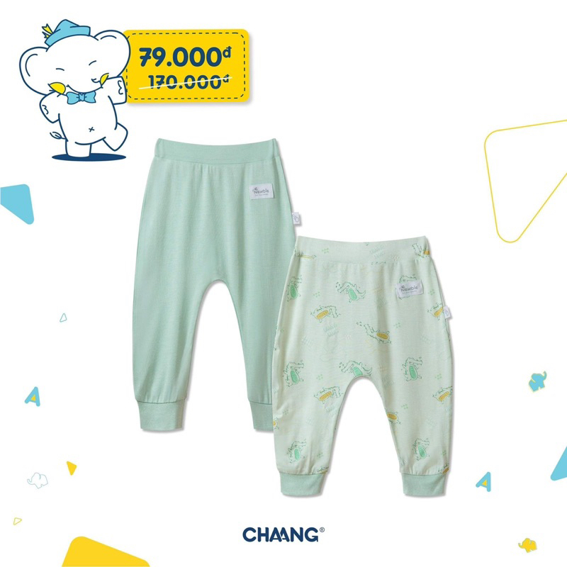 Sét 2 quần dài Cho Bé Sơ Sinh 3-7kg chất liệu mềm mại co giãn