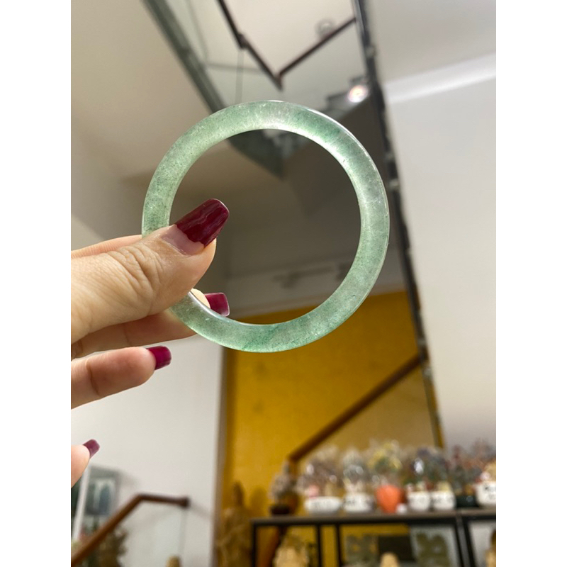 Vòng bàn tròn thạch anh dâu tây xanh size 50-56