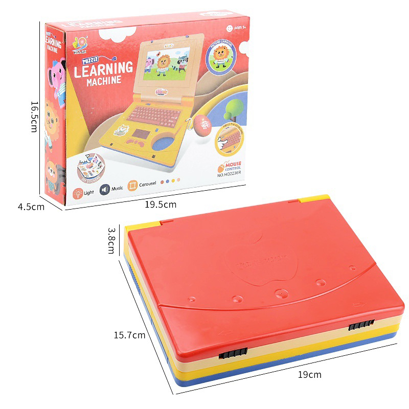 Đồ chơi máy tính laptop cho bé, máy tính bảng có chuột kèm đèn led phát nhạc giúp bé tránh xa điện thoại