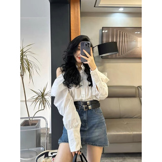 (SẴN) Áo sơ mi hở vai