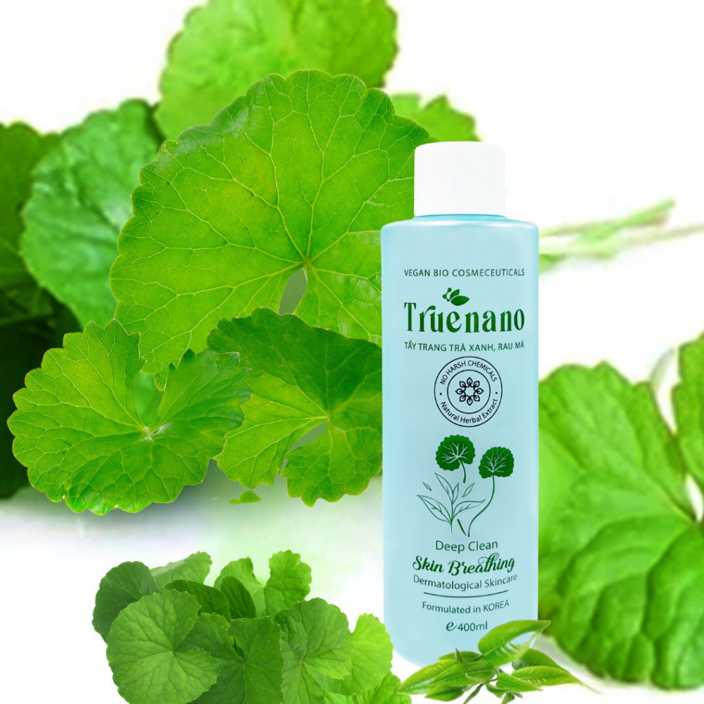 NƯỚC TẨY TRANG SINH HỌC SẠCH SÂU THÔNG THOÁNG DA TRUENANO CHAI 400L