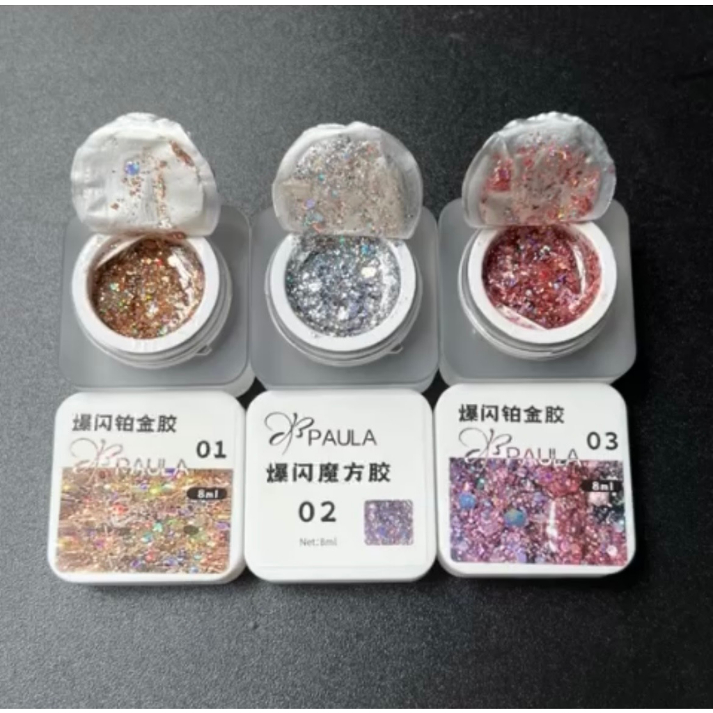Hũ gel nhũ khổng tước siêu sáng 9d 8ml
