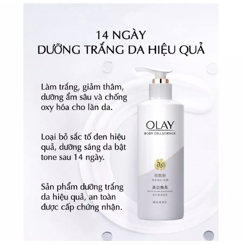 Sữa Tắm OLAY B3+ Siêu Dưỡng Trắng Da, Cấp Ẩm Và Đàn Hồi Cho Da - Chai 500ml