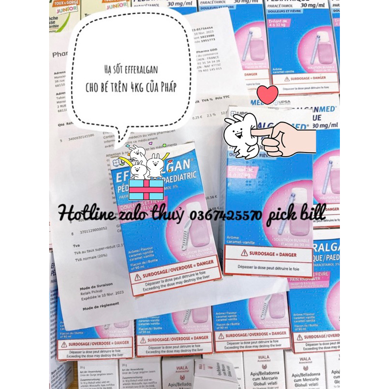 Hạ sot Efferalgan cho bé 4kg- 32kg