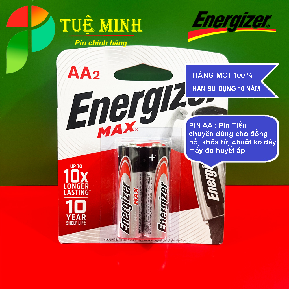 Pin Energizer AA, AAA vỉ 12 viên, vỉ 2 viên, vỉ 3 viên, LR6 / E91 / E92 Pin Energizer alkaline chính hãng