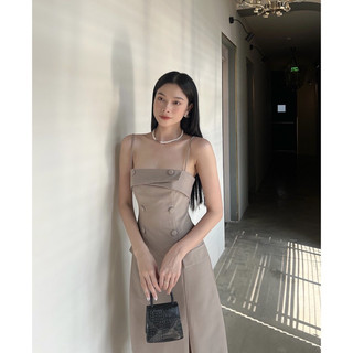 Đầm 2 dây ôm body xẻ tà (ẢNH THẬT + VIDEO)