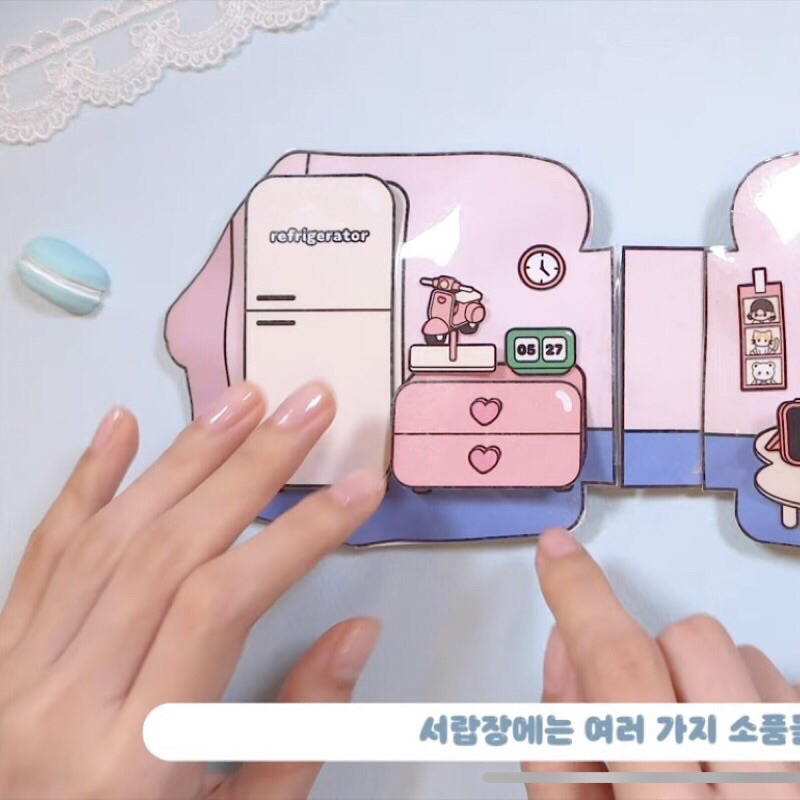 Squishy giấy ngôi nhà màu hồng của đany !!