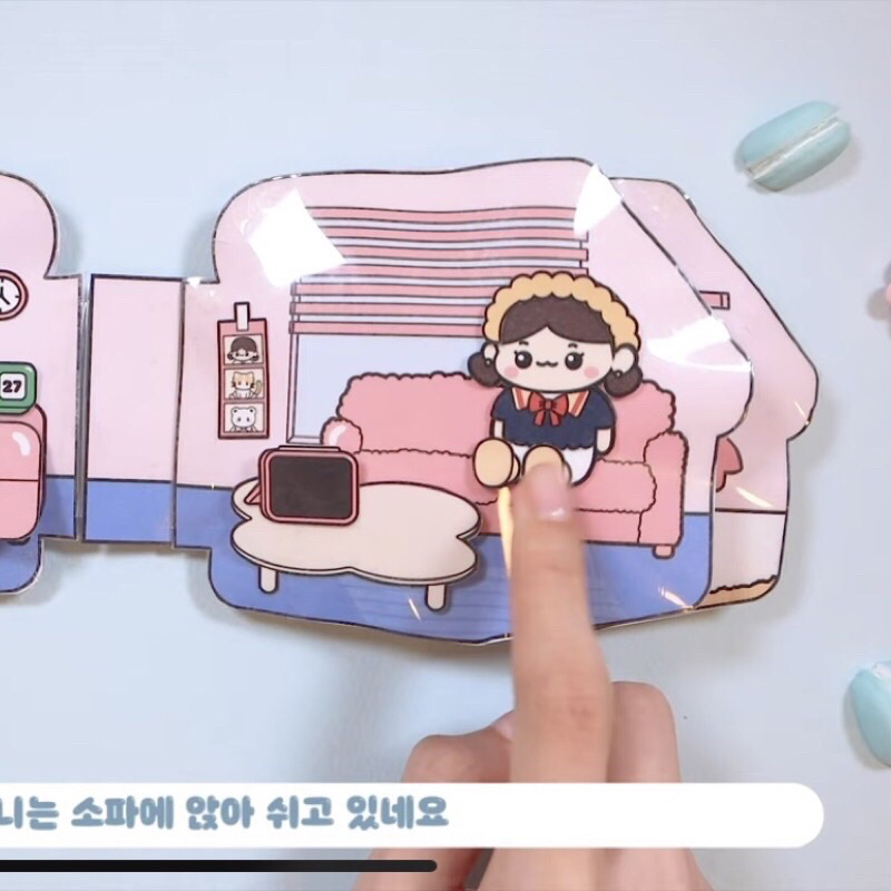 Squishy giấy ngôi nhà màu hồng của đany !!