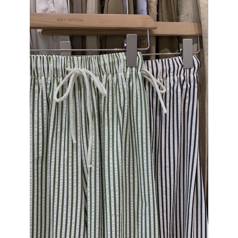 KAYY. Quần xuông kẻ sọc cạp chun _ Q702