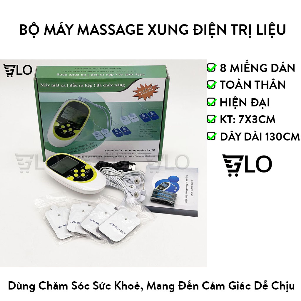 Bộ Máy Massage Xung Điện Trị Liệu 8 Miếng Dán