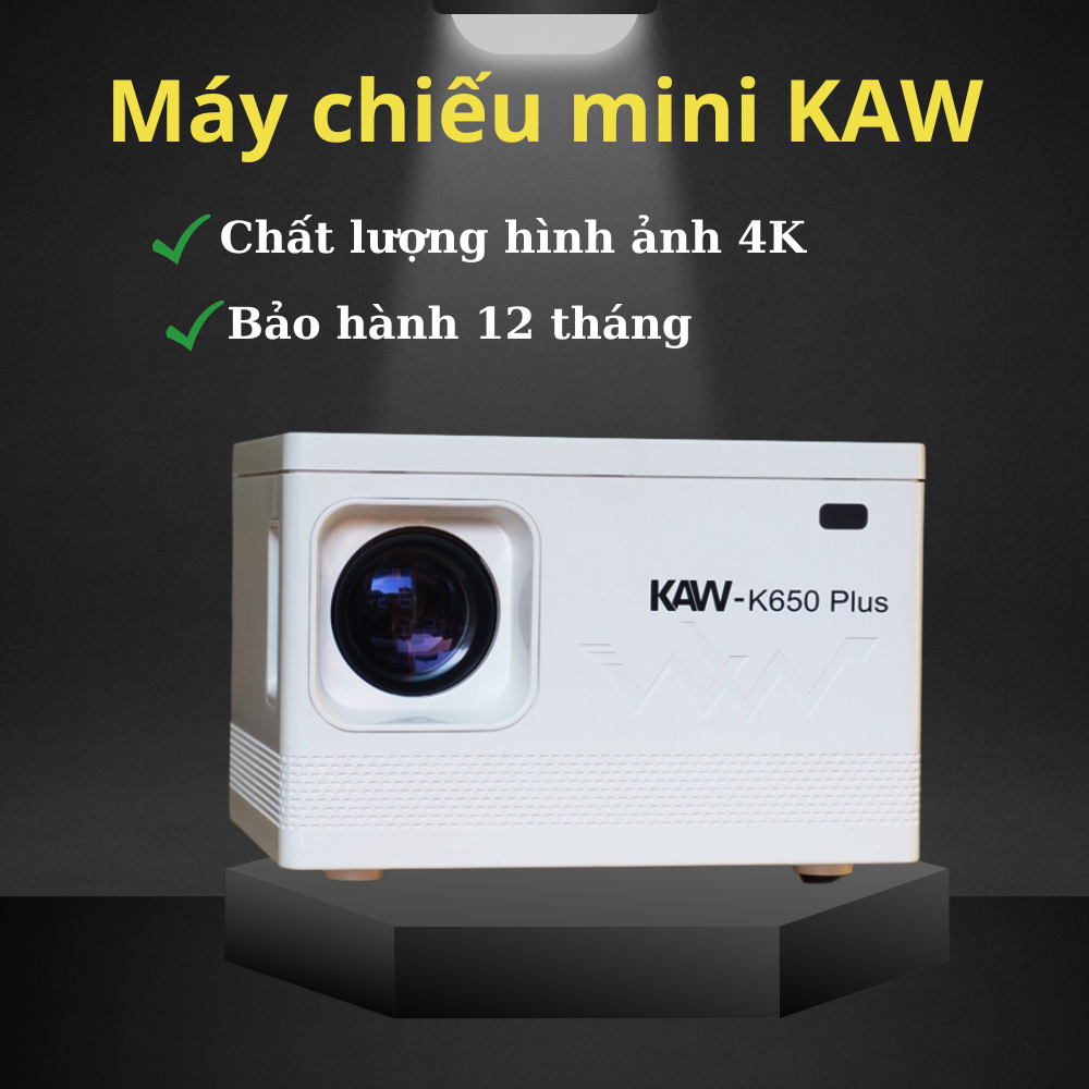 Máy chiếu mini KAW K650 plus - Hàng chính hãng bảo hành 12 tháng