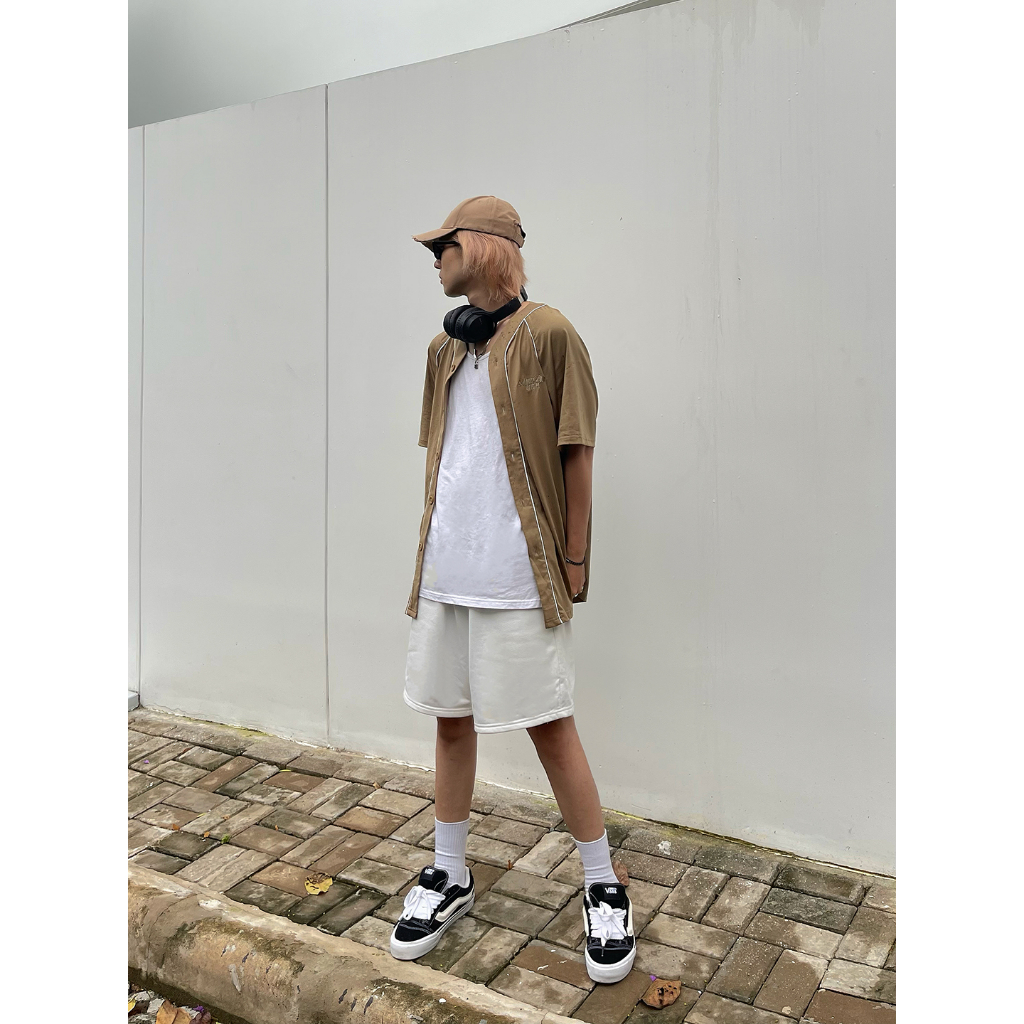 Áo T-shirt bóng chày JERSEY có khuy cài 100% cotton chính hãng - D'VIEGO