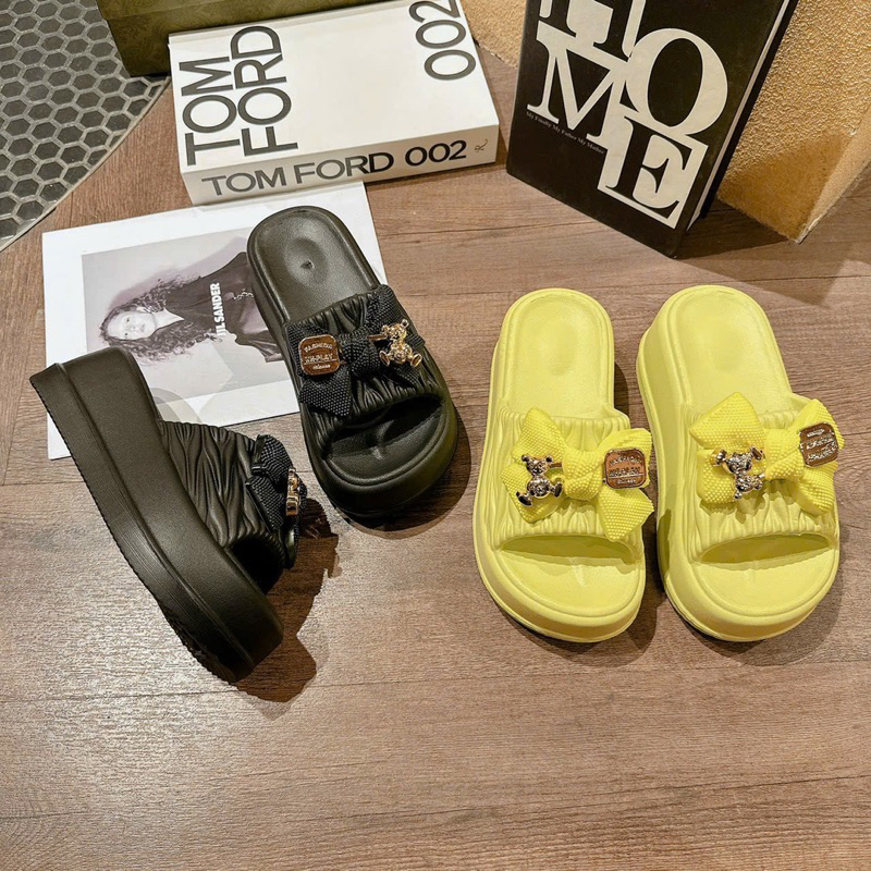 Dép nhựa nơ siêu cưng