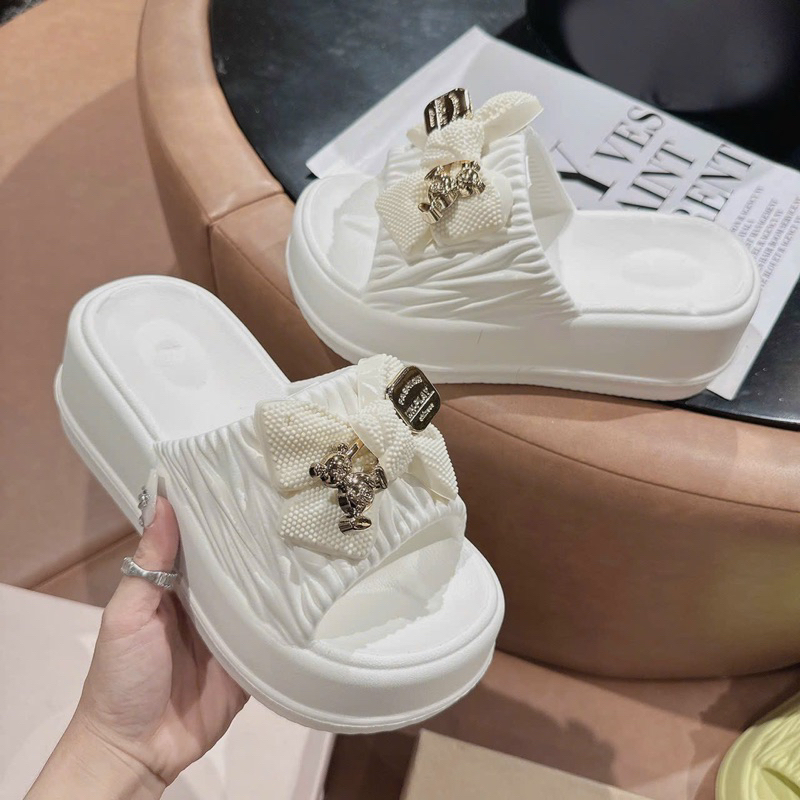 Dép nhựa nơ siêu cưng