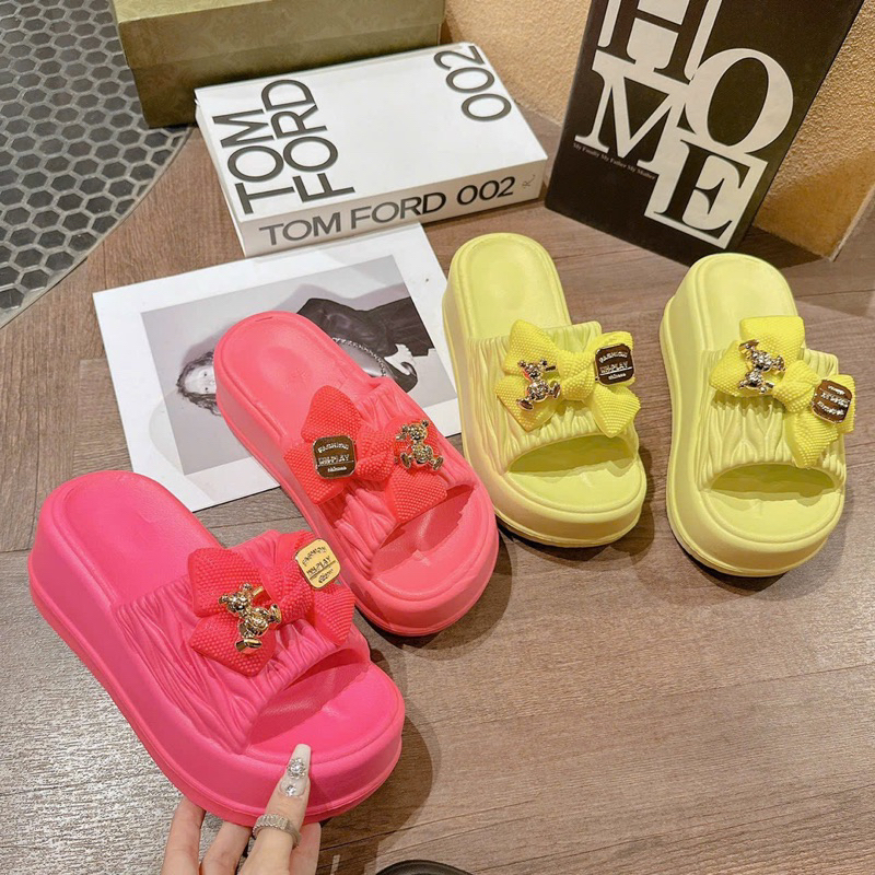 Dép nhựa nơ siêu cưng