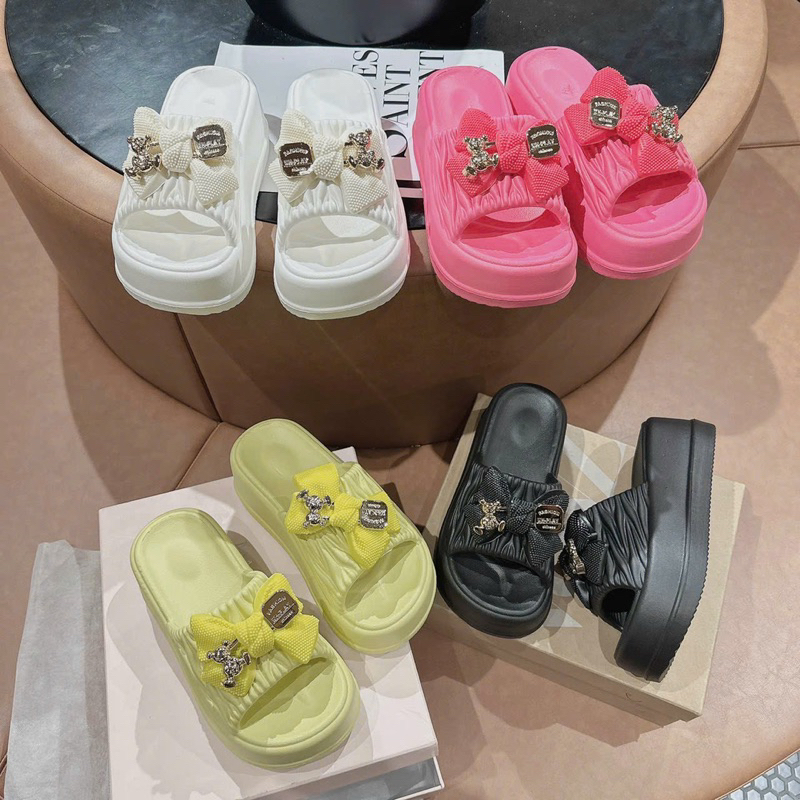 Dép nhựa nơ siêu cưng