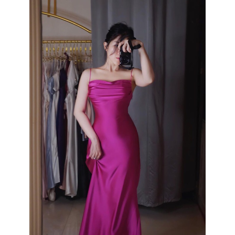 Đầm lụa lunie không mút