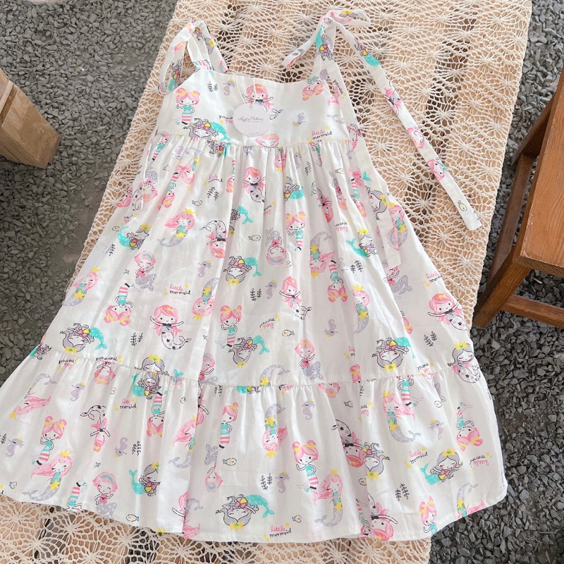 Thô cotton nàng tiên cá khổ 160cm