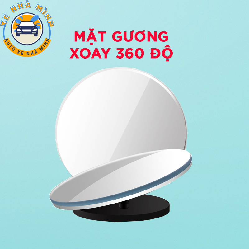Gương cầu lồi mini ô tô Xe Nhà Mình, lắp gương hậu xe ô tô, xe hơi xoay 360 độ, tăng góc nhìn, quan sát hiệu quả