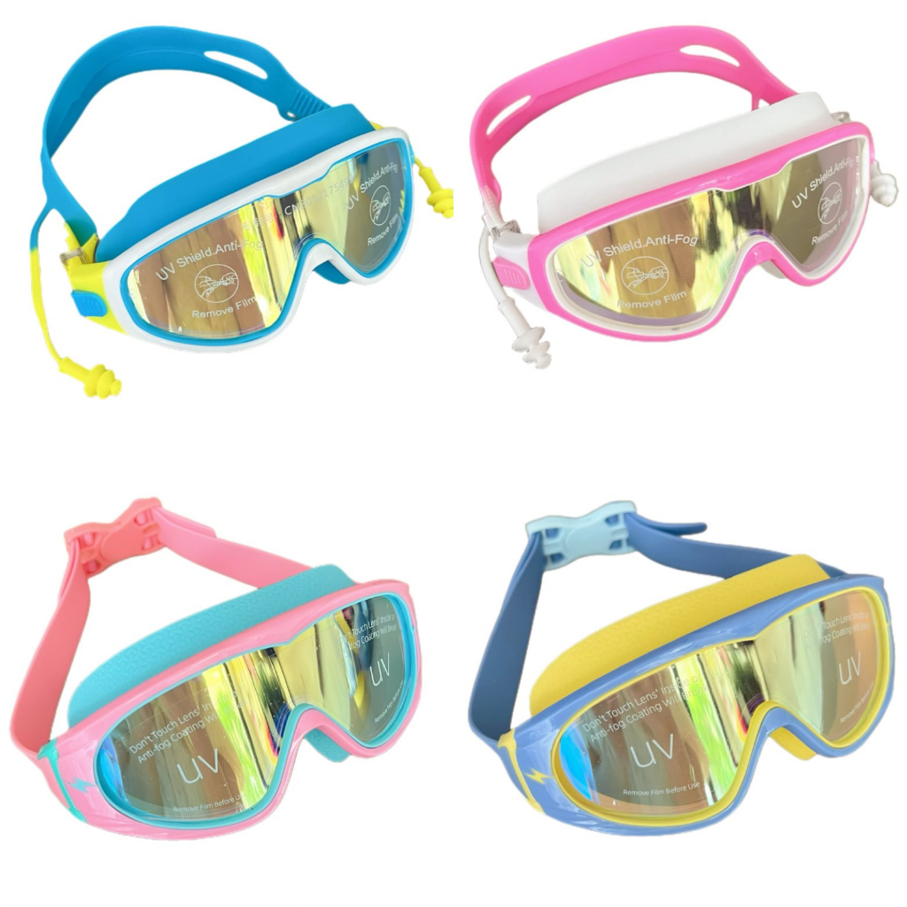 Kính bơi tráng gương chống chói tầm nhìn rộng cho bé