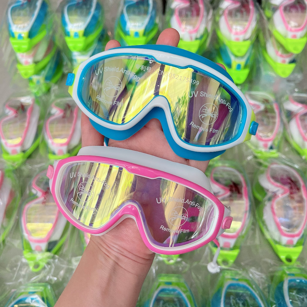 Kính bơi tráng gương chống chói tầm nhìn rộng cho bé