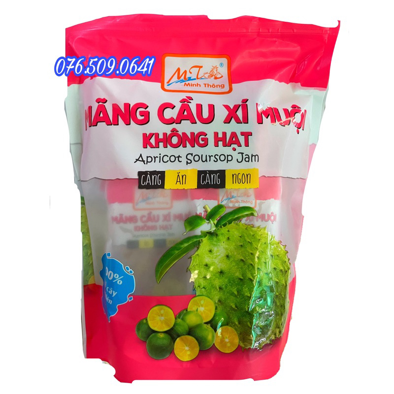 Mãng cầu sấy muối ớt Minh Thông gói 500 gram