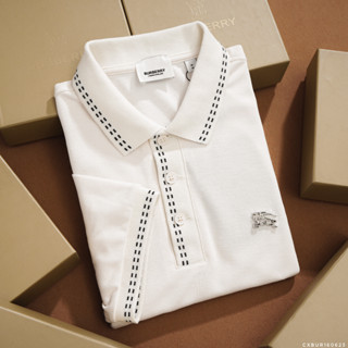 [Clear Sale] Áo Thun Nam Polo BURBERRY LOGO BẠC 5 MÀU Form Regular-Fit Vải Dệt Tơ Cao Cấp Sang Trọng CÓ BIG SIZE 2XL